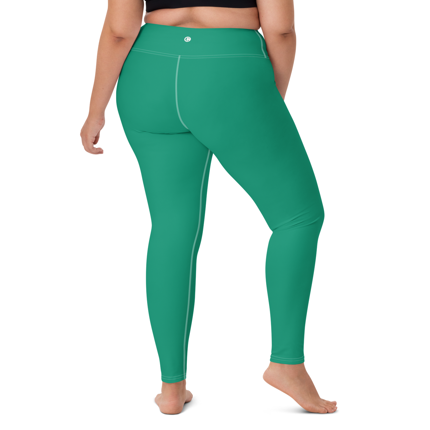 Michigan Upper Peninsula Yoga Leggings (w/ UP Outline) | Emerald Green