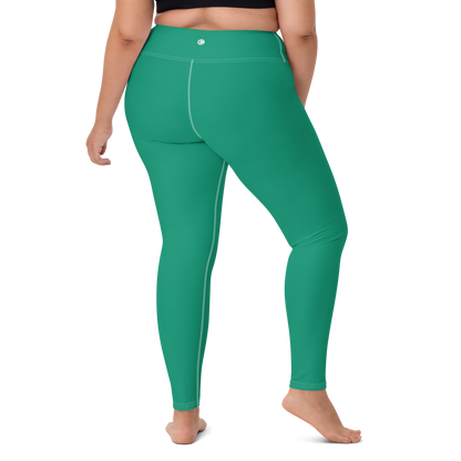 Michigan Upper Peninsula Yoga Leggings (w/ UP Outline) | Emerald Green