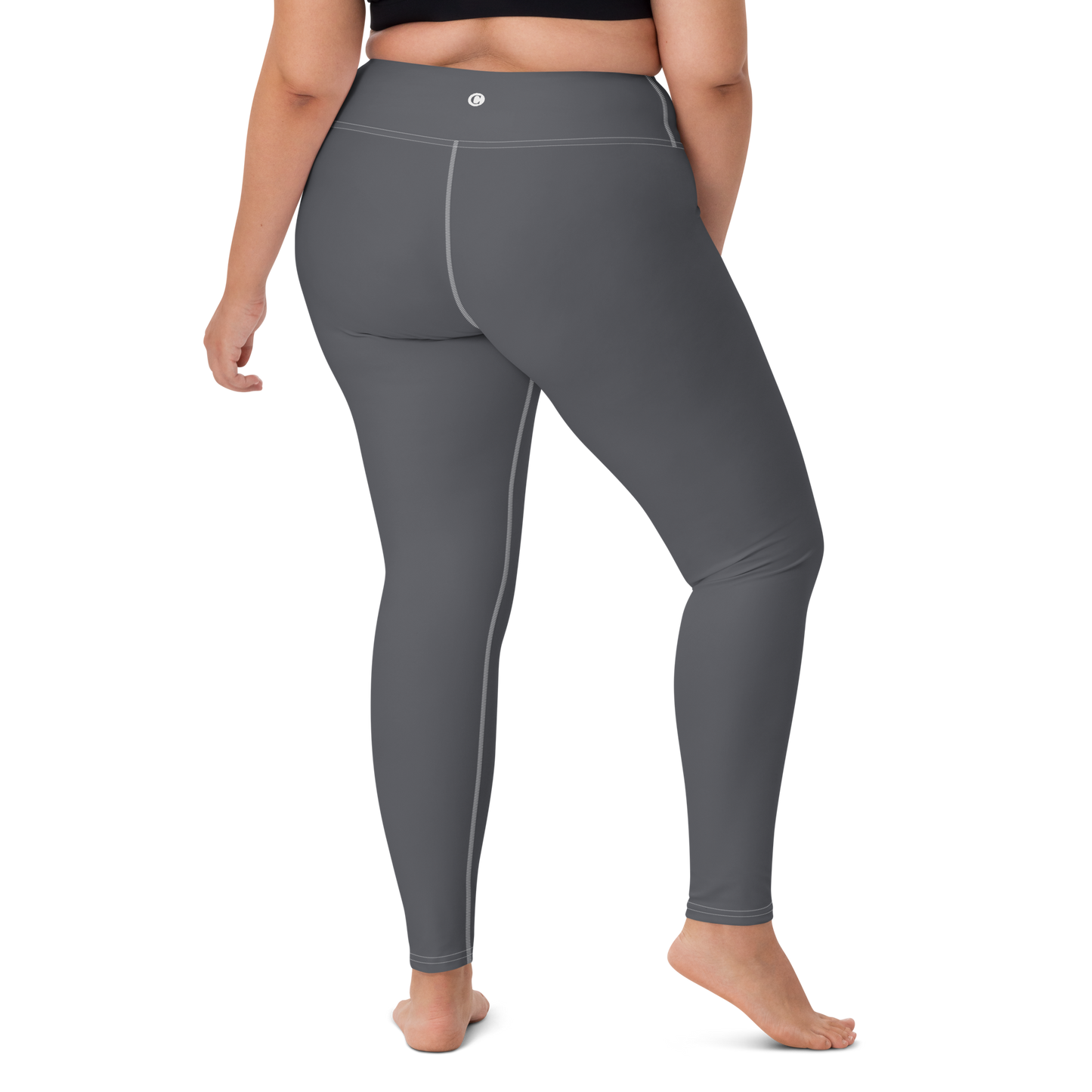 Michigan Upper Peninsula Yoga Leggings (w/ UP Outline) | Iron Ore Grey