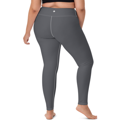 Michigan Upper Peninsula Yoga Leggings (w/ UP Outline) | Iron Ore Grey