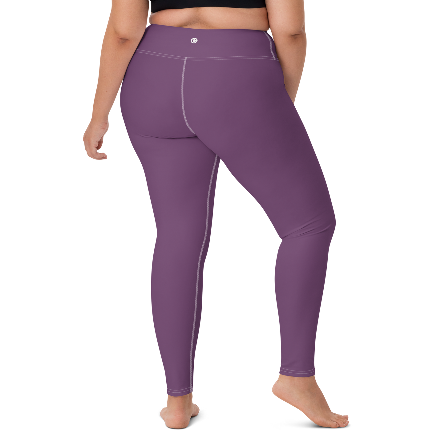 Michigan Upper Peninsula Yoga Leggings (w/ UP Outline) | Plum