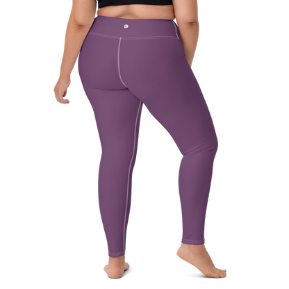 Michigan Upper Peninsula Yoga Leggings (w/ UP Outline) | Plum