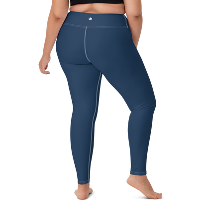 Michigan Upper Peninsula Yoga Leggings (w/ UP Outline) | Navy