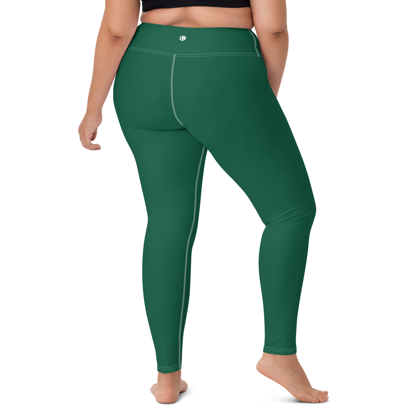 Michigan Upper Peninsula Yoga Leggings (w/ UP Outline) | Superior Green