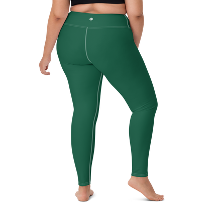 Michigan Upper Peninsula Yoga Leggings (w/ UP Outline) | Superior Green