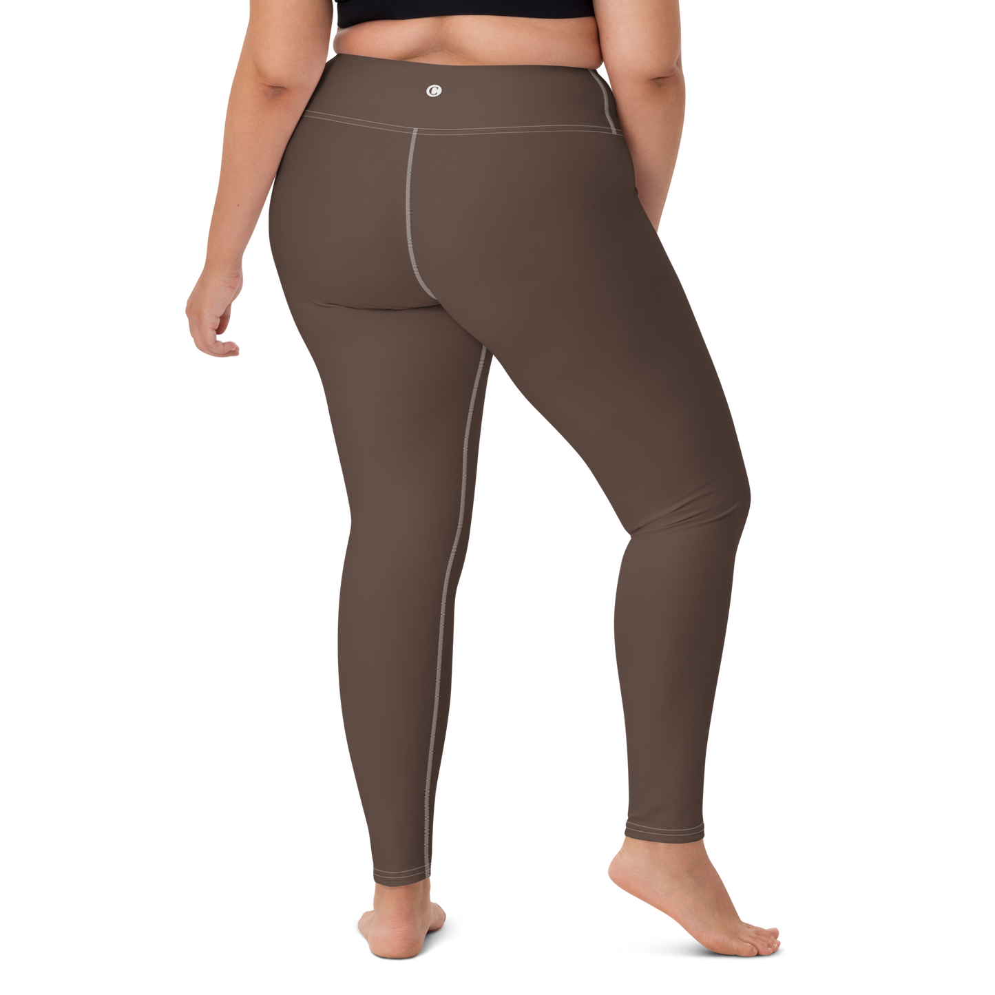 Michigan Upper Peninsula Yoga Leggings (w/ UP Outline) | Hickory Color