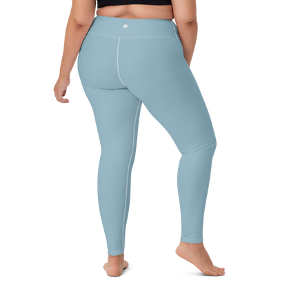 Michigan Upper Peninsula Yoga Leggings (w/ UP Outline) | Opal Blue