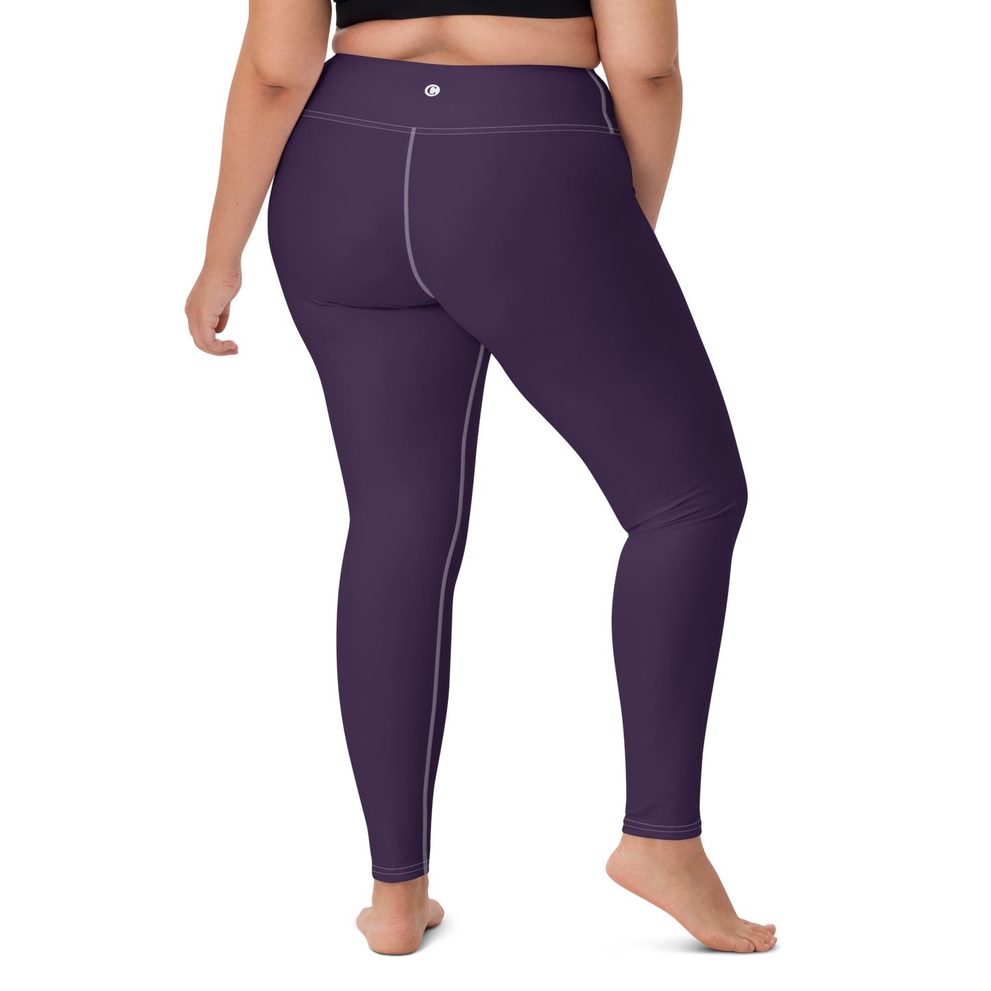 Michigan Upper Peninsula Yoga Leggings (w/ UP Outline) | Blackcurrant