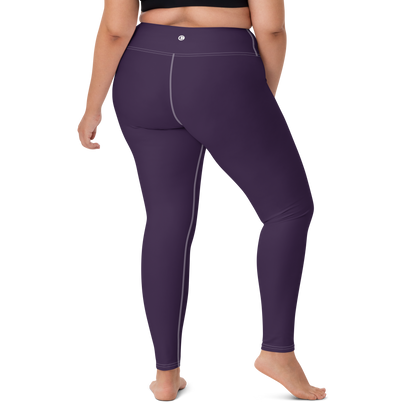 Michigan Upper Peninsula Yoga Leggings (w/ UP Outline) | Blackcurrant