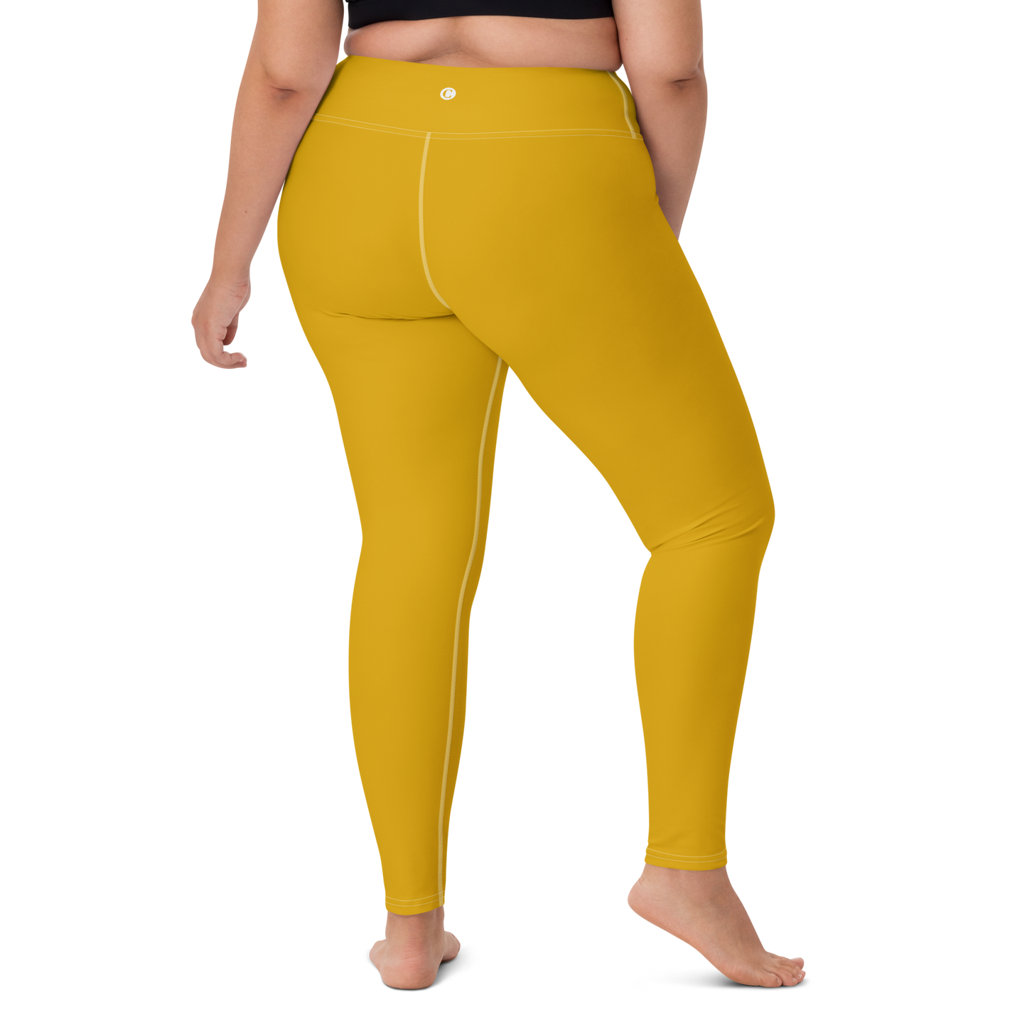 Michigan Upper Peninsula Yoga Leggings (w/ UP Outline) | Gold