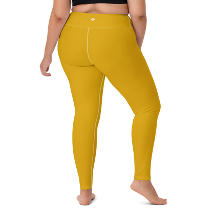 Michigan Upper Peninsula Yoga Leggings (w/ UP Outline) | Gold