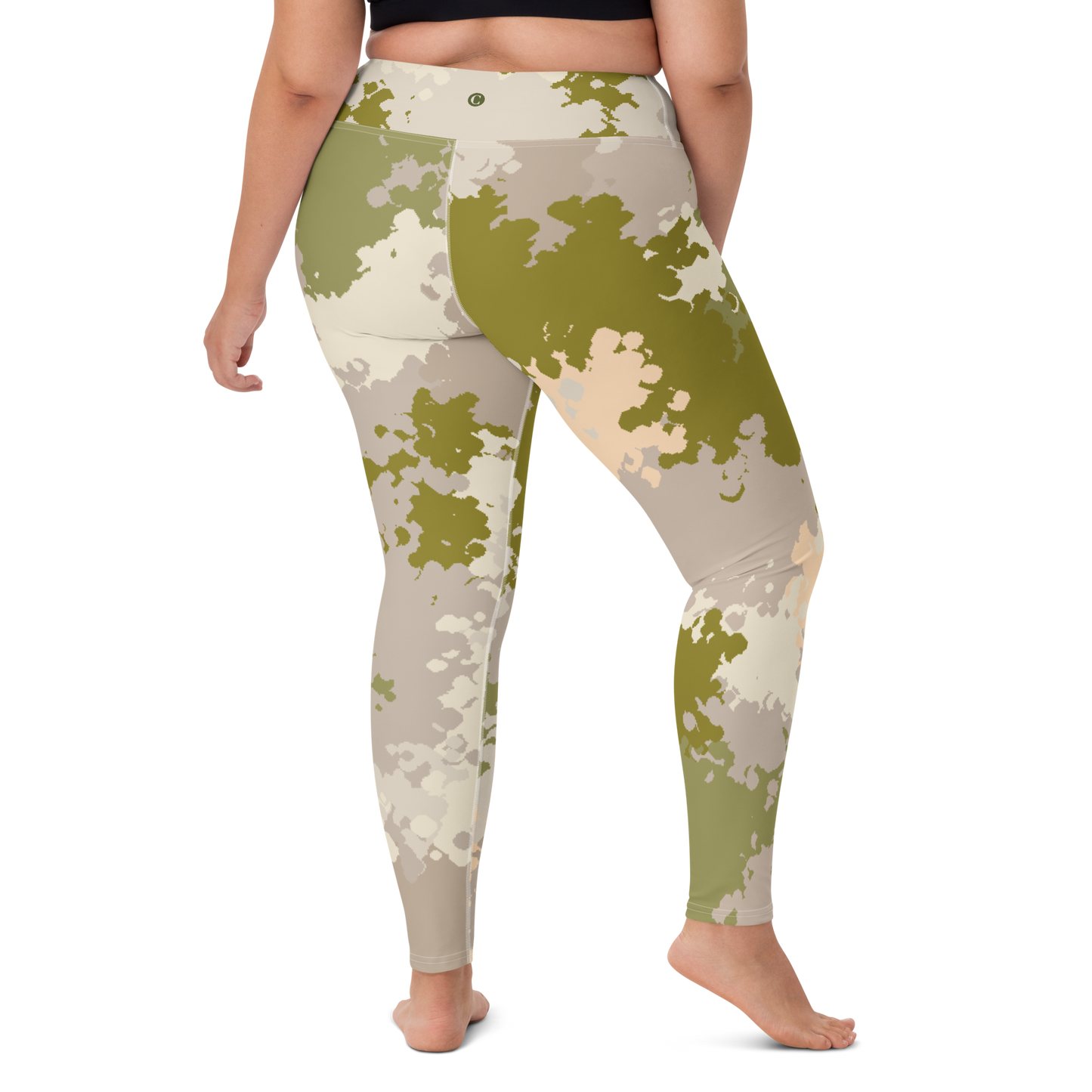 Michigan Upper Peninsula Yoga Leggings (w/ UP Outline) | Rosy Mound Camo