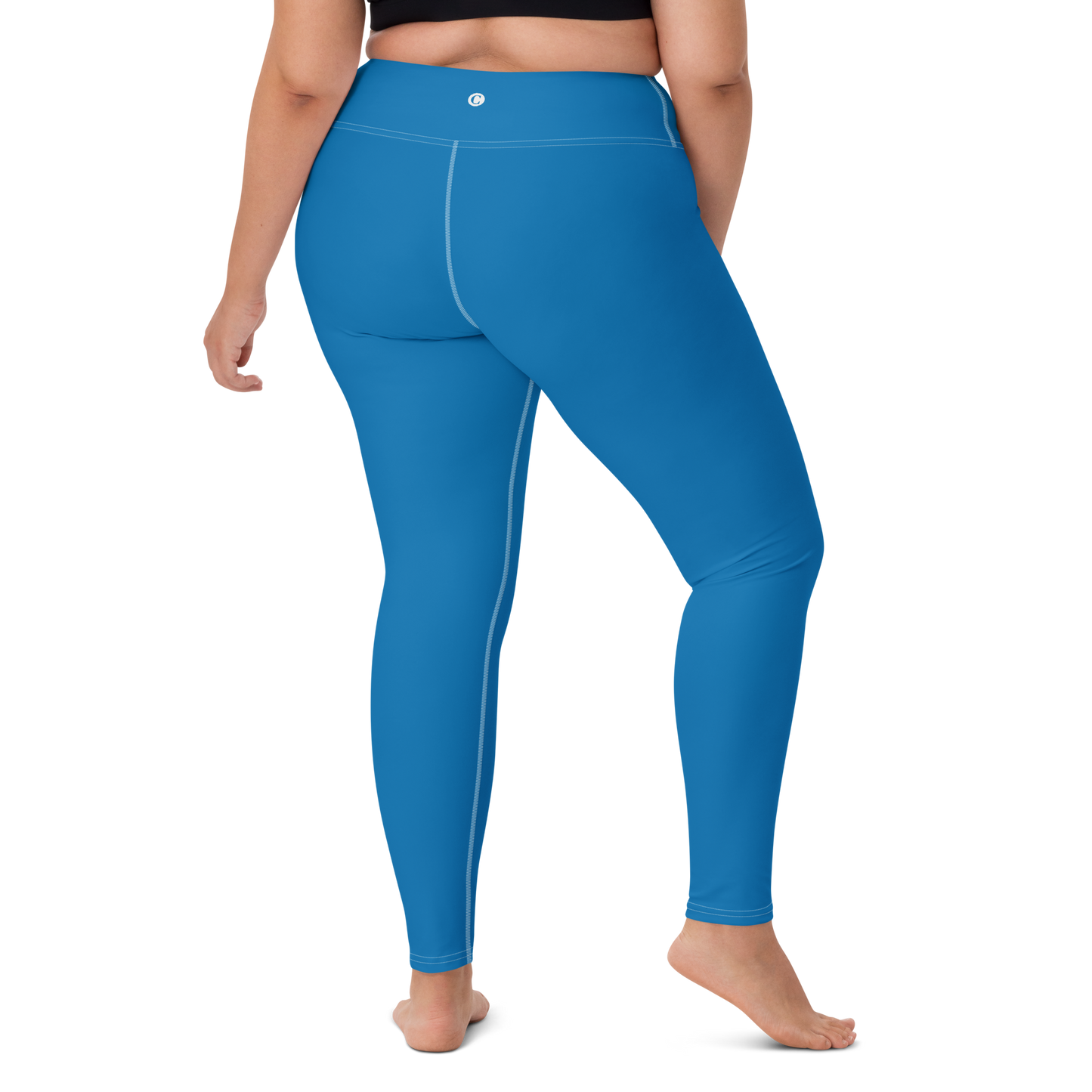 Michigan Upper Peninsula Yoga Leggings (w/ UP Outline) | Azure