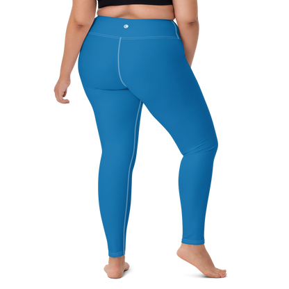 Michigan Upper Peninsula Yoga Leggings (w/ UP Outline) | Azure