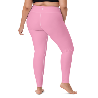 Michigan Upper Peninsula Yoga Leggings (w/ UP Outline) | '67 Caddie Pink