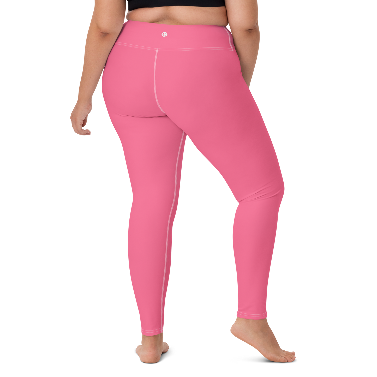 Michigan Upper Peninsula Yoga Leggings (w/ UP Outline) | Rhodochrosite Pink