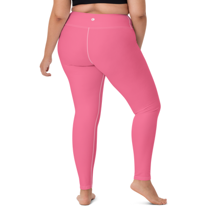 Michigan Upper Peninsula Yoga Leggings (w/ UP Outline) | Rhodochrosite Pink