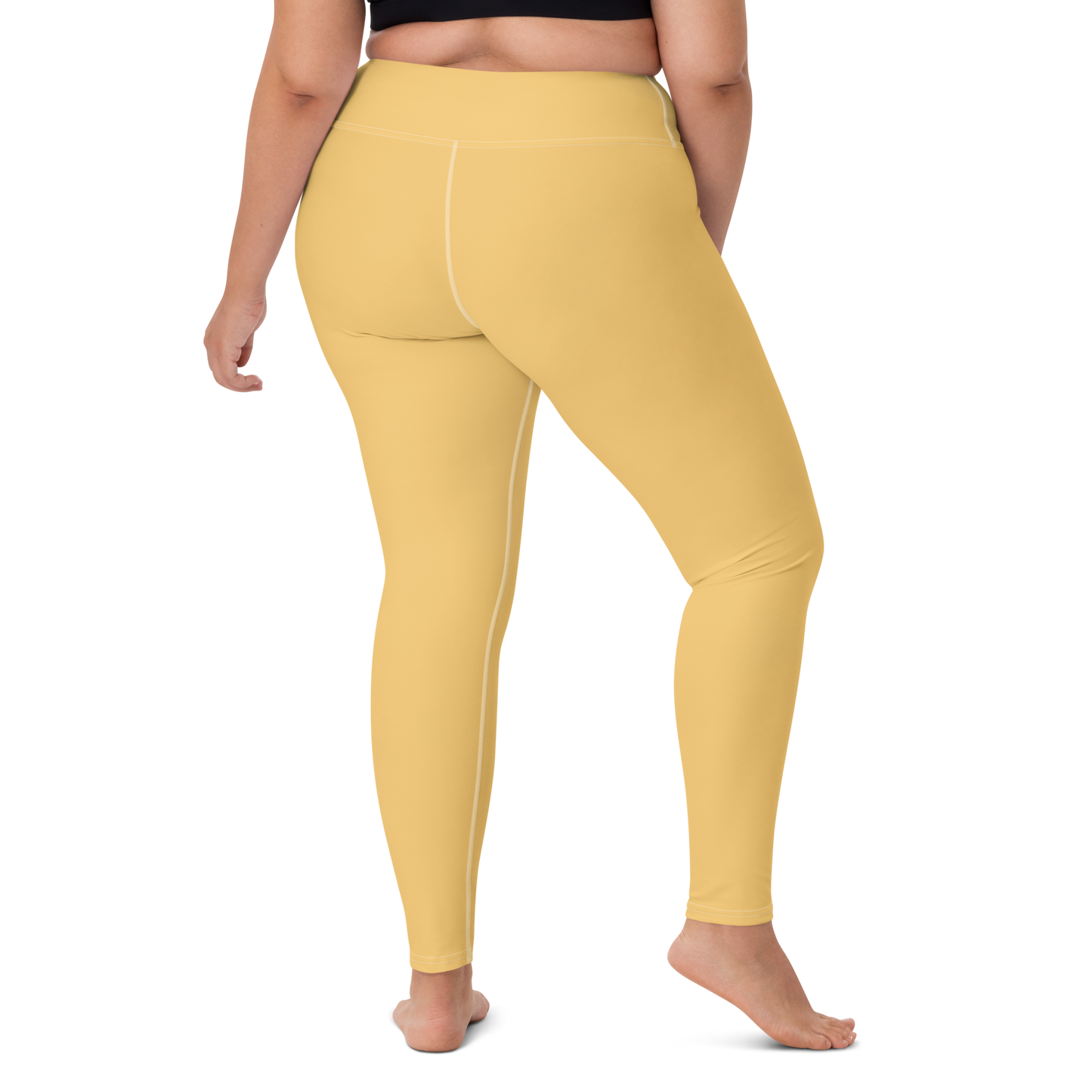 Michigan Upper Peninsula Yoga Leggings (w/ UP Outline) | Citrine