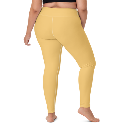 Michigan Upper Peninsula Yoga Leggings (w/ UP Outline) | Citrine