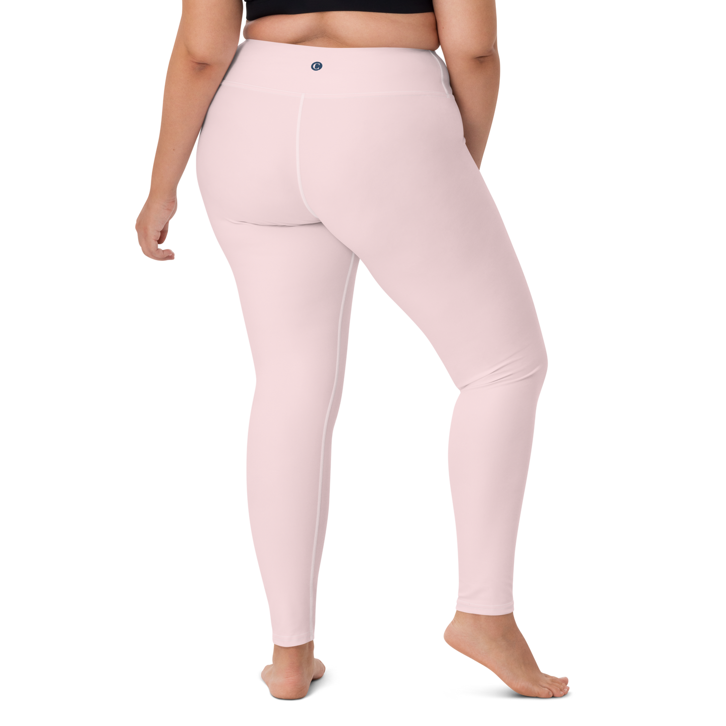 Michigan Upper Peninsula Yoga Leggings (w/ UP Outline) | Pale Pink