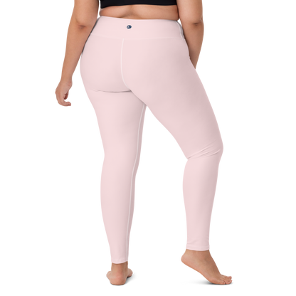 Michigan Upper Peninsula Yoga Leggings (w/ UP Outline) | Pale Pink