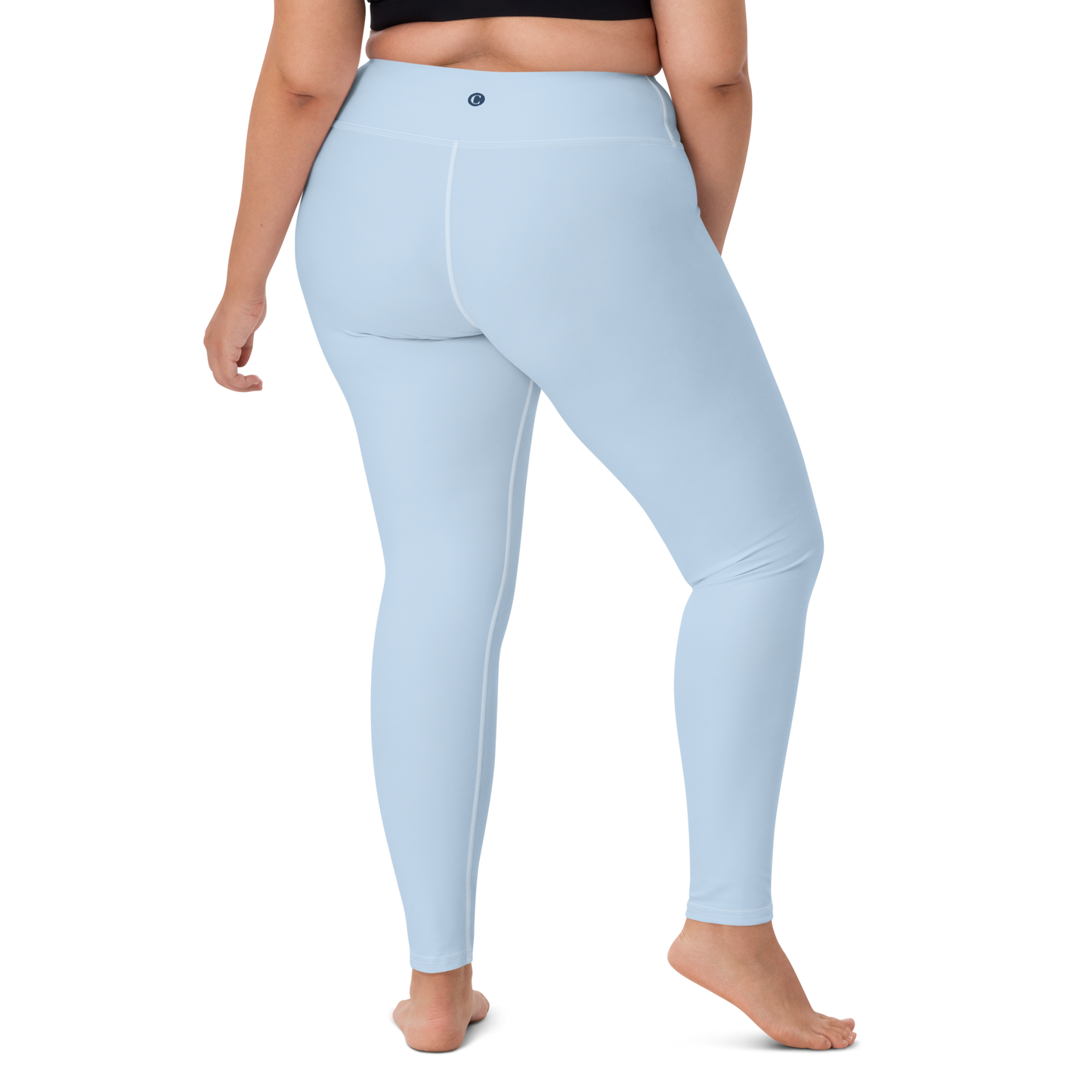 Michigan Upper Peninsula Yoga Leggings (w/ UP Outline) | Light Blue