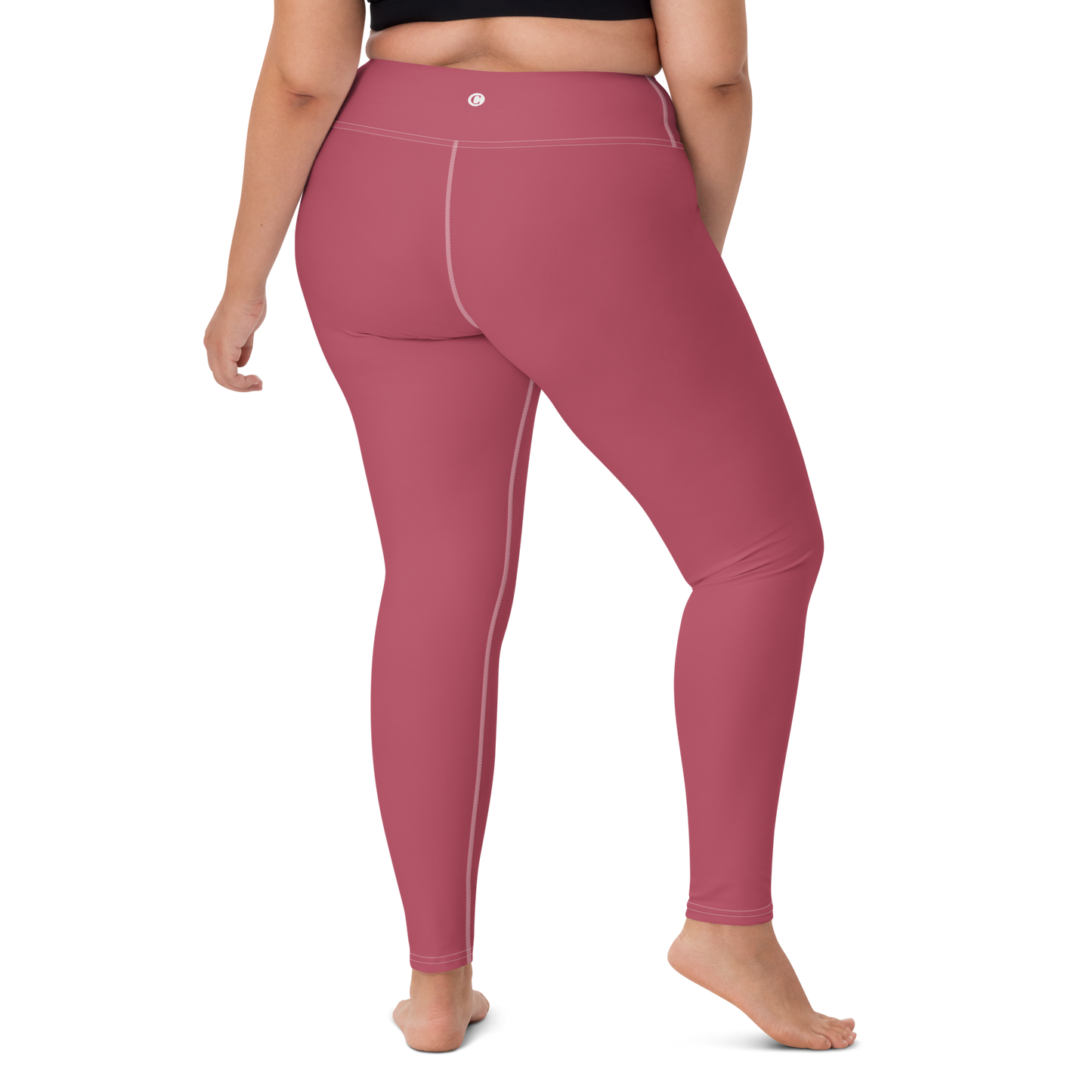 Michigan Upper Peninsula Yoga Leggings (w/ UP Outline) | Popstar Pink