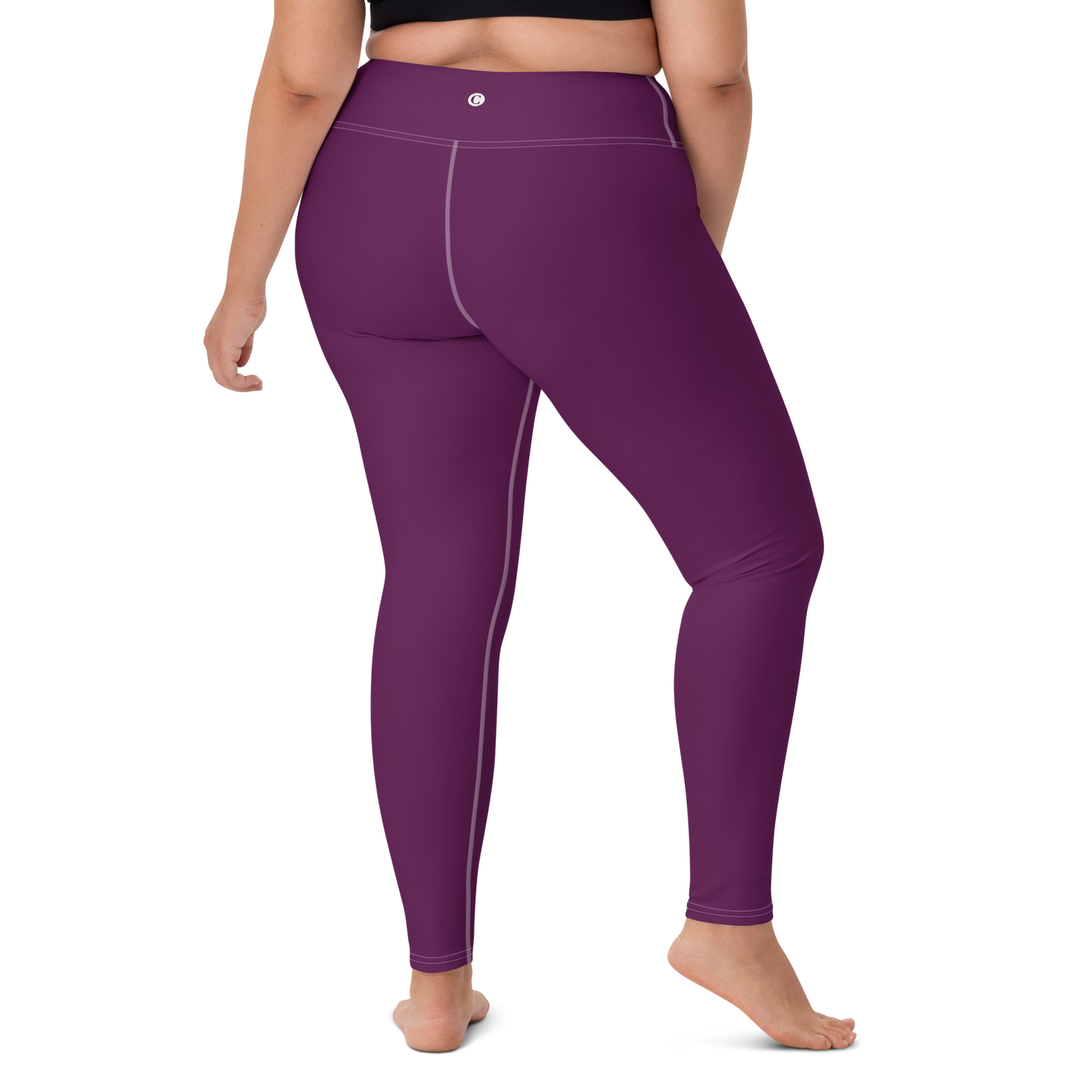 Michigan Upper Peninsula Yoga Leggings (w/ UP Outline) | Tyrian Purple