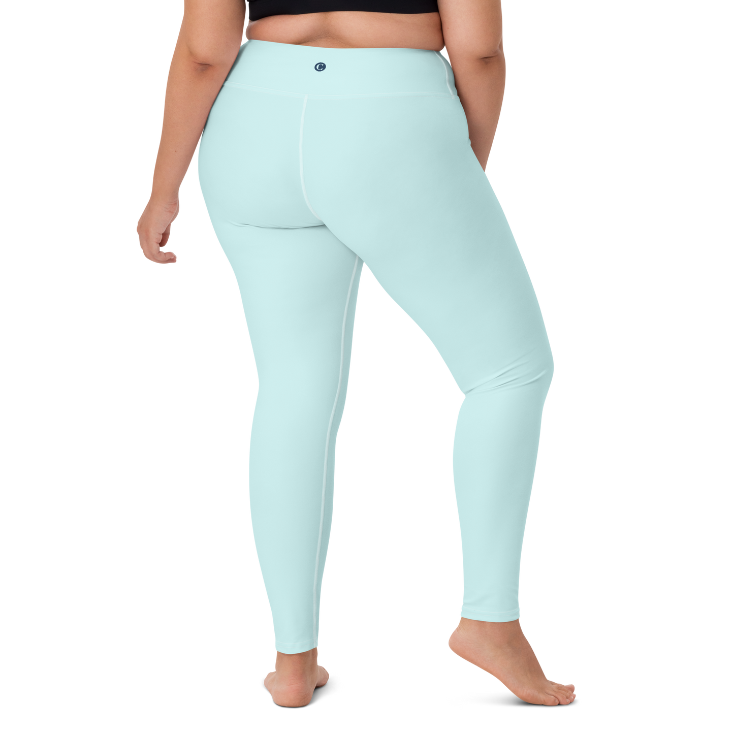 Michigan Upper Peninsula Yoga Leggings (w/ UP Outline) | Cyan