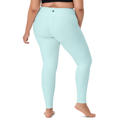 Michigan Upper Peninsula Yoga Leggings (w/ UP Outline) | Cyan