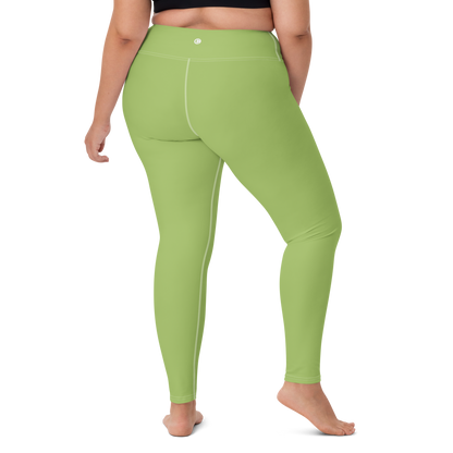 Michigan Upper Peninsula Yoga Leggings (w/ UP Outline) | Gooseberry Green