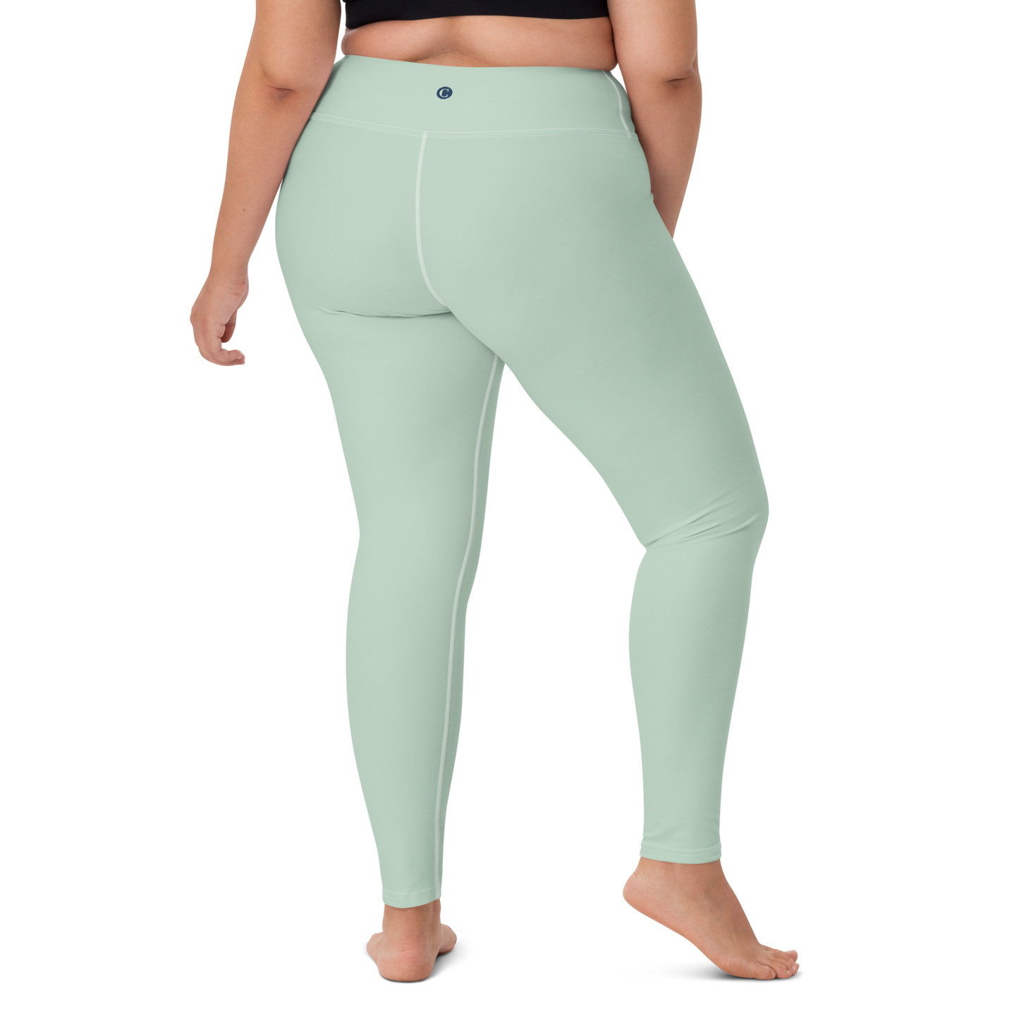 Michigan Upper Peninsula Yoga Leggings (w/ UP Outline) | Sea Green