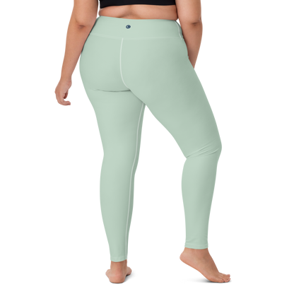 Michigan Upper Peninsula Yoga Leggings (w/ UP Outline) | Sea Green