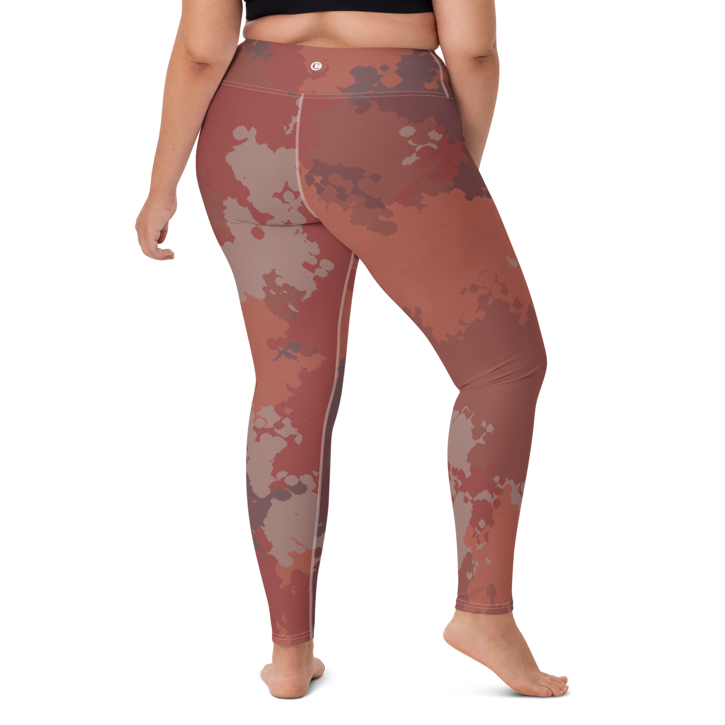 Michigan Upper Peninsula Yoga Leggings (w/ UP USA Flag) | Ore Dock Camo