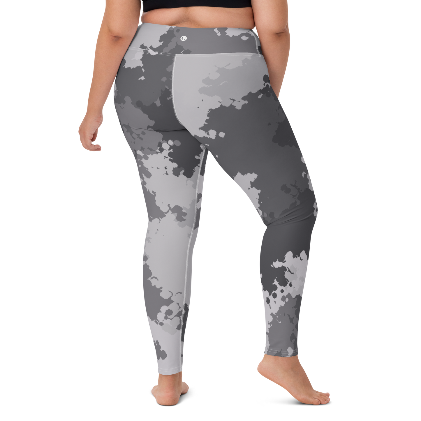 Michigan Upper Peninsula Yoga Leggings (w/ UP USA Flag) | Iron Ore Camo