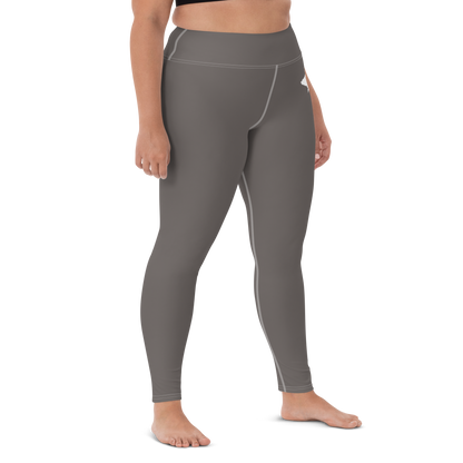 Michigan Upper Peninsula Yoga Leggings (w/ UP Outline) | Warren Tank Grey