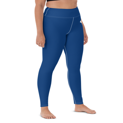 Michigan Upper Peninsula Yoga Leggings (w/ UP Outline) | Dearborn Blue