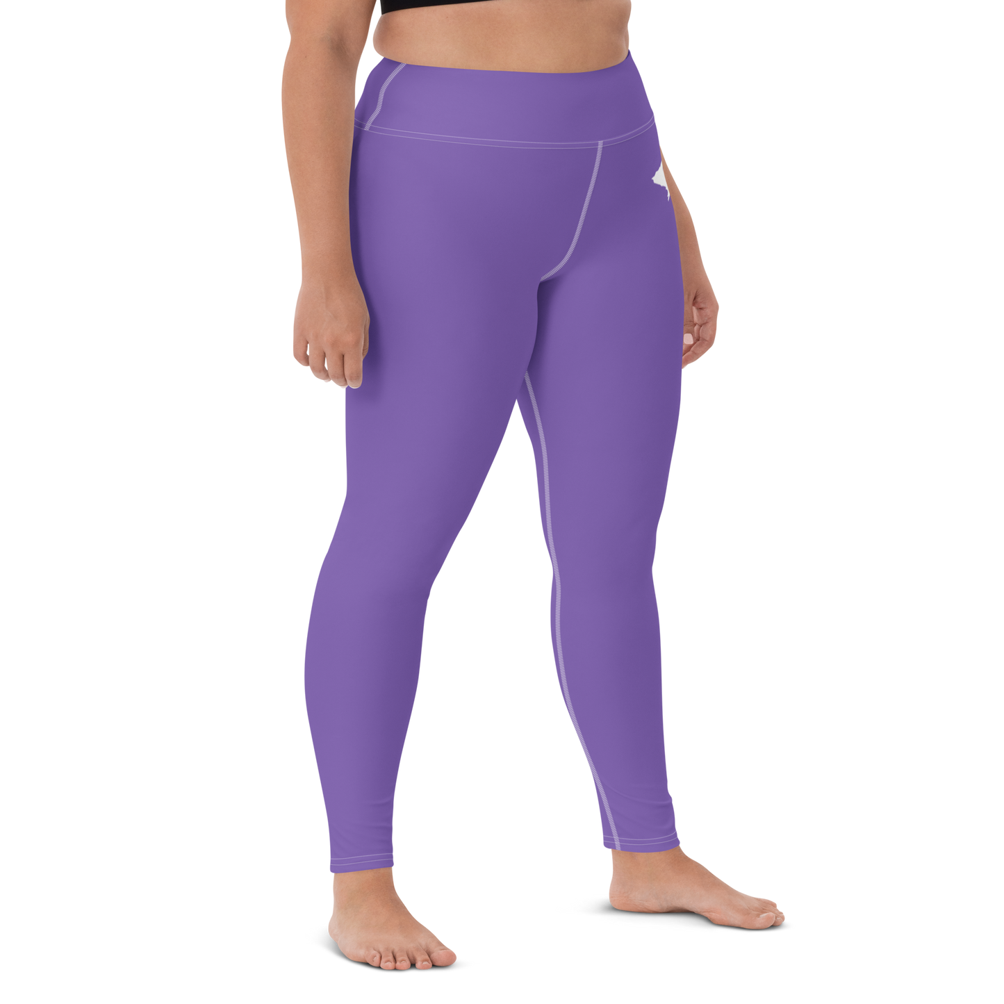 Michigan Upper Peninsula Yoga Leggings (w/ UP Outline) | Lake Iris