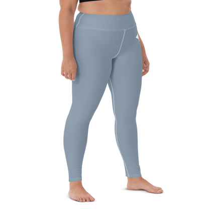 Michigan Upper Peninsula Yoga Leggings (w/ UP Outline) | B-24 Grey