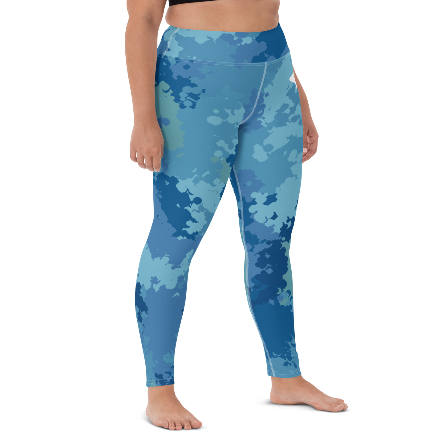 Michigan Upper Peninsula Yoga Leggings (w/ UP Outline) | Great Lakes Camo