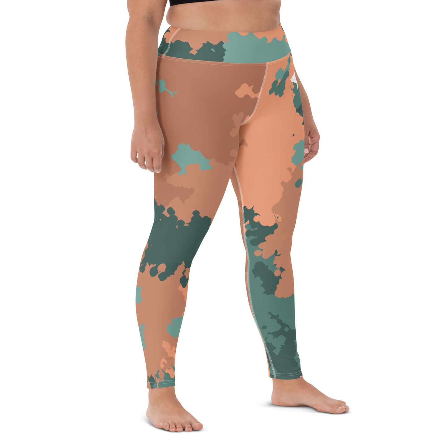 Michigan Upper Peninsula Yoga Leggings (w/ UP Outline) | Copper County Camo