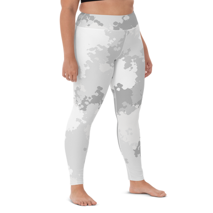 Michigan Upper Peninsula Yoga Leggings (w/ UP Outline) | Snow Camo