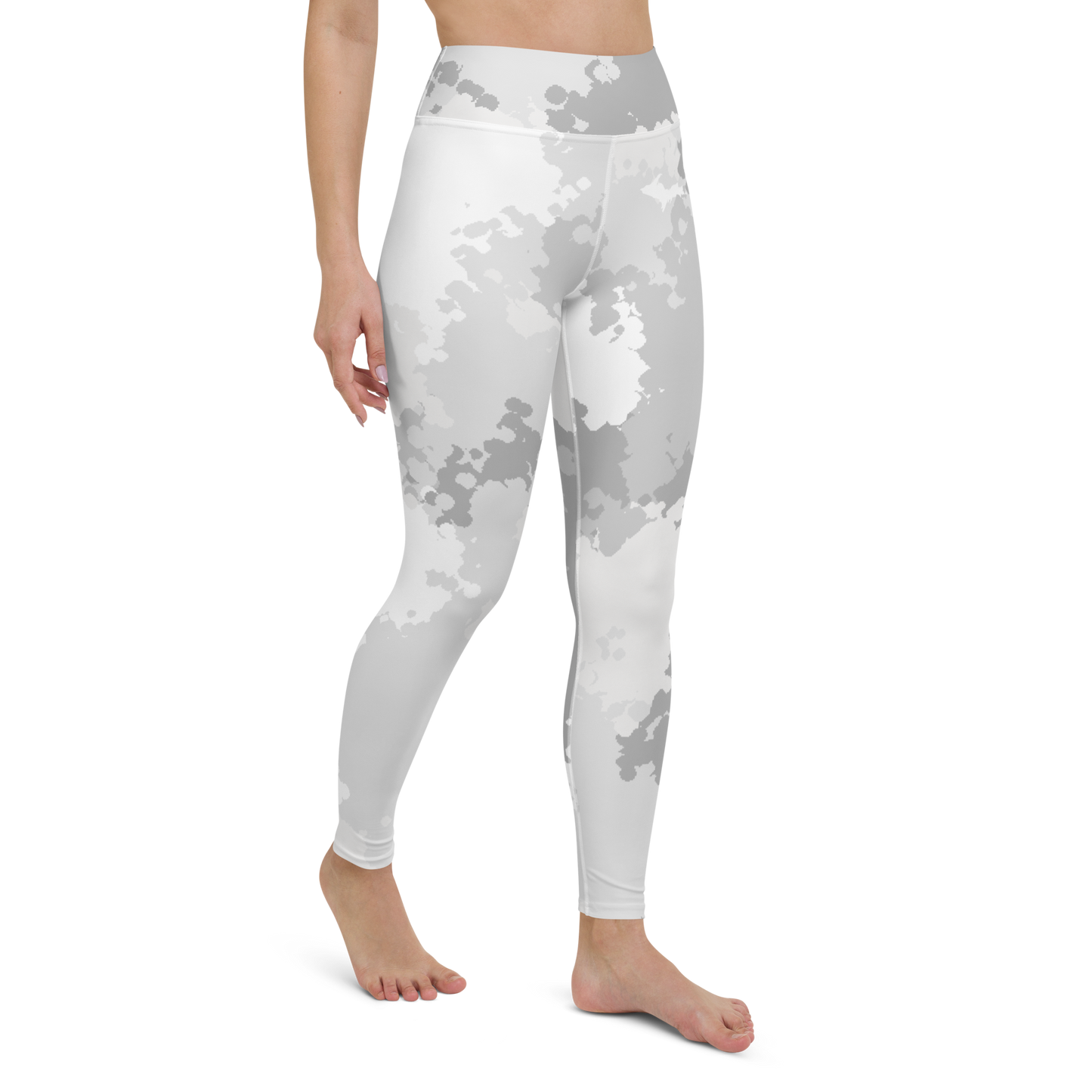 Michigan Upper Peninsula Yoga Leggings (w/ UP Outline) | Snow Camo