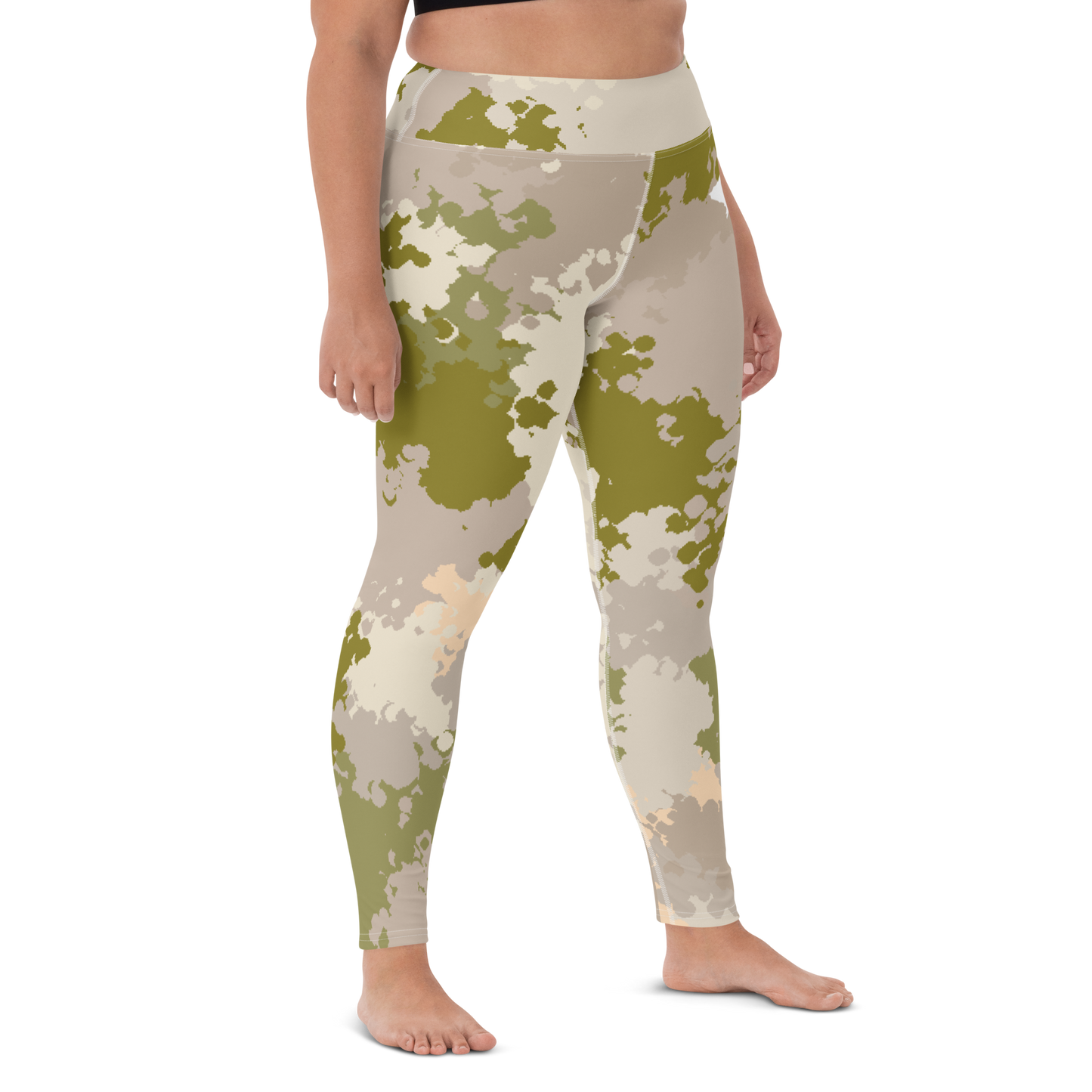 Michigan Upper Peninsula Yoga Leggings (w/ UP Outline) | Rosy Mound Camo