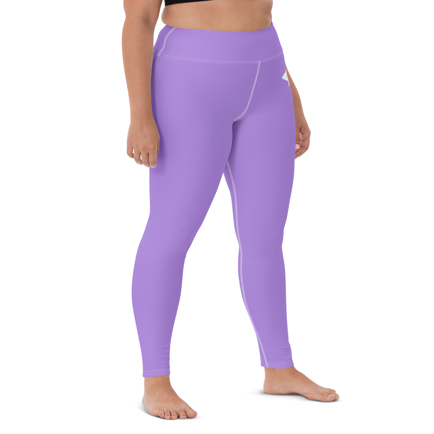 Michigan Upper Peninsula Yoga Leggings (w/ UP Outline) | Lavender