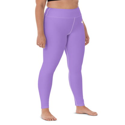 Michigan Upper Peninsula Yoga Leggings (w/ UP Outline) | Lavender