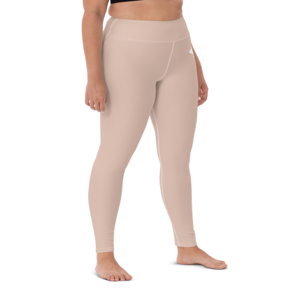 Michigan Upper Peninsula Yoga Leggings (w/ UP Outline) | Rose Gold