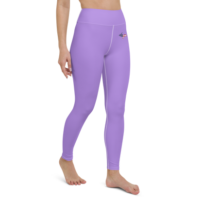 Michigan Upper Peninsula Yoga Leggings (w/ UP USA Flag) | Lavender