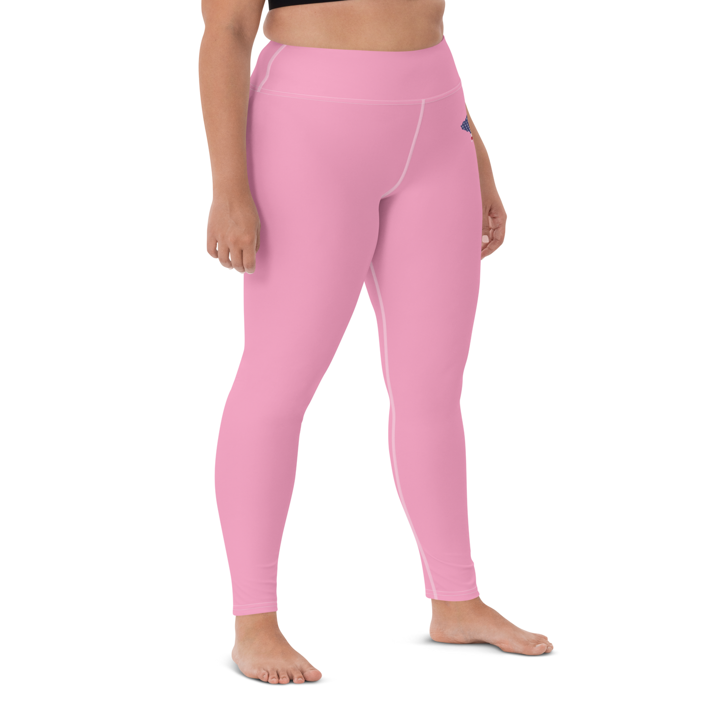 Michigan Upper Peninsula Yoga Leggings (w/ UP USA Flag) | '67 Caddie Pink