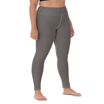 Michigan Upper Peninsula Yoga Leggings (w/ UP USA Flag) | Warren Tank Grey